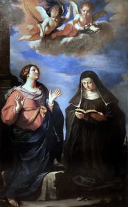 グエルチーノ - 聖女ガートルードとルクレツィア 1645年 作： グエルチーノ