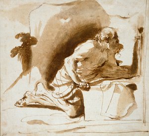 聖ジェローム、1622～1624年頃 作： Guercino