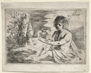 洗礼者聖ヨハネ 作： Guercino