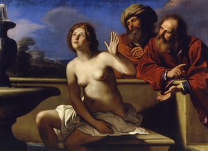 スザンナと長老たち、1649-1650 作： Guercino