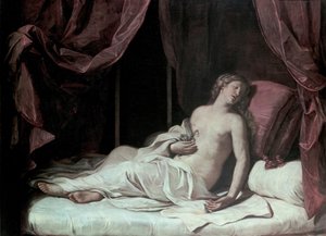 クレオパトラの死、1648 作： Guercino