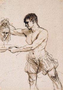 洗礼者聖ヨハネの首を握った死刑執行人、1637年頃 作： Guercino
