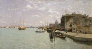ヴェネツィアのジュデッカの朝 作： Guglielmo Ciardi