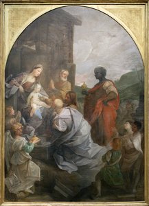魔術師の崇拝 作： Guido Reni