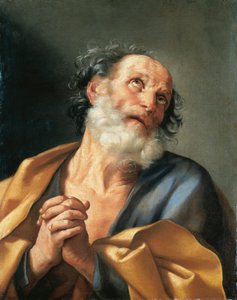 イタリア、泣いている聖ペテロの肖像 作： Guido Reni