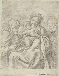 聖クレアと聖家族、1590-1600。 作： Guido Reni
