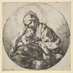 右手の指を隠して幼子キリストを抱く聖母、1600～1640年頃。 作： Guido Reni