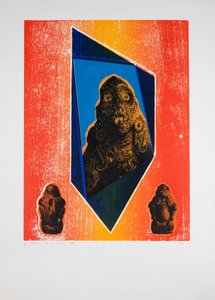 Invisible Room Nº9, White, 2019（木版画、シルクスクリーン）