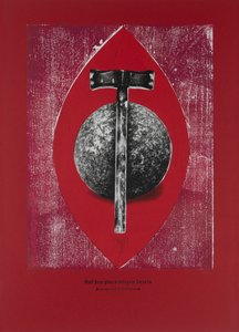 祝福された島で、ツァラトゥストラはこう語った』2024年（木版画、シルクスクリーン） 作： Guilherme Pontes