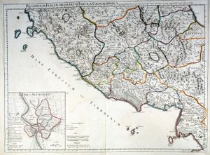 G.デリスレのアトラスを参考にした、エトルリア人が住んでいたイタリア地域の歴史的地図 作： Guillaume (after) Delisle