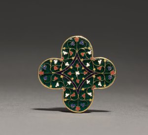 クアトリロベッド・プラーク 1300～1310年頃（金、半透明エナメル
