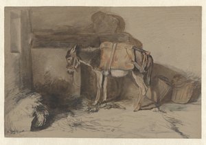馬小屋のロバ 作： Guillaume Anne van der Brugghen