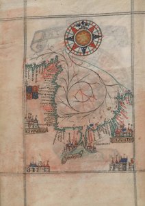 ギョーム・ブルスコン（1540-1560）の地図帳に描かれたビスケー湾 作： ギョーム・ブルソン