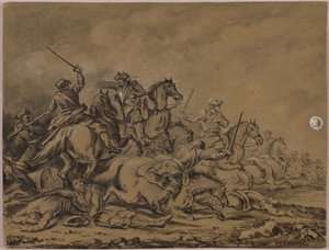 騎兵の小競り合い 作： Guillaume Courtois