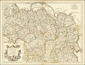 1706年の地図 - 韃靼の地図 作： ギヨームデリ