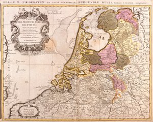 オランダ連合州地図（エッチング 作： Guillaume Delisle