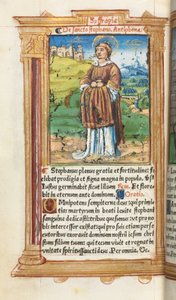 ローマ版時祷書：フォール100v 聖ステファノ