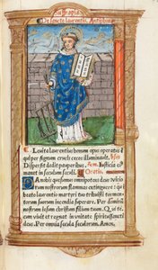 印刷時祷書（ローマ使用）：フォール101r、聖ローレンス