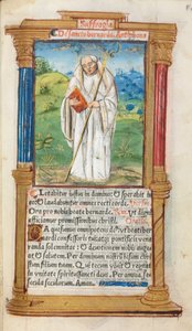 ローマ版時祷書：108r、クレアヴォルクの聖ベルナルド 作： Guillaume Le Rouge