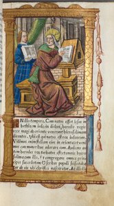 印刷時祷書（ローマ使用）：フォール19r 聖マタイ