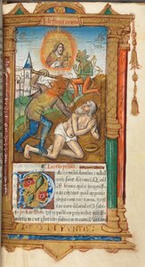 印刷された時祷書（ローマ使用）：フォル、78r、ヨブ記 作： Guillaume Le Rouge
