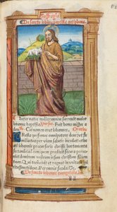 ローマ版時祷書：98r、洗礼者聖ヨハネ 作： Guillaume Le Rouge