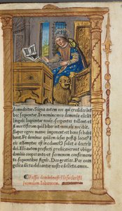 印刷された時間の本ローマの使用：fol。 20r、セントマーク、1510。 作： Guillaume Le Rouge