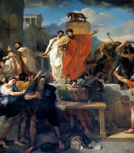 ヴァージニアの死 紀元前449年、ローマ共和国のデセムヴィアであるアピウス・クラウディウスは、恋仲にある百人隊長ヴァージニウス（Verginius）の娘ヴァージニア（Verginia）を自分の奴隷のように要求する。権力を行使して、彼女をやめさせる。デセムビアは