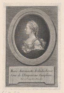 マリー・アントワネット、プリンセス、1770年。 作： Guillaume Phillipe Benoist