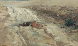1870年の戦争の光景：戦場で死んだ兵士 1870年頃（油彩・キャンバス） 作： Guillaume Regamey