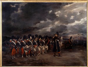 ギヨーム・レガメイ（1837-1875）の絵画「帝国の太鼓 作： Guillaume Regamey