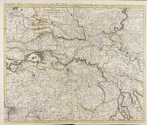 オランダとその周辺の国、公爵、伯爵 / 著：Sr.サンソン地理学者 作： ギヨーム・サンソン