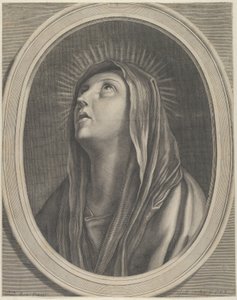 見上げている聖母...、ca。 1650-1704。 作： Guillaume Vallet