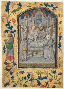 ブックからの葉：訪問、c。 1470-1480。 作： Guillaume Vrelant