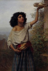 若いジプシーの女性、1870 年