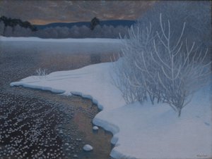 氷上の霜 作： Gustaf Edolf Fjaestad