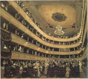 ウィーンの旧ブルク劇場の講堂 作： Gustav Klimt