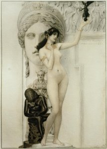 彫刻の寓意 作： Gustav Klimt