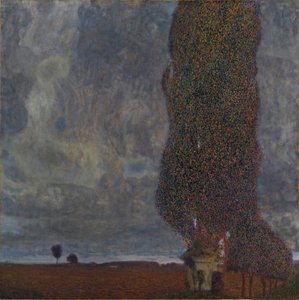雷雨に接近大ポプラII、1903 作： Gustav Klimt