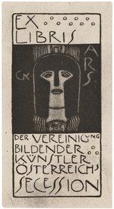 Ver Sacrumのブックプレート、1898-99年にGerlach、Schenk、Seemanにより発行 作： Gustav Klimt