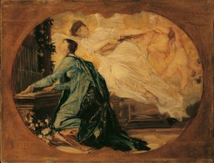音楽のアレゴリーの下書き（オルガニスト） 作： Gustav Klimt