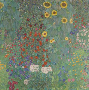 ひまわりのあるファームガーデン 作： Gustav Klimt