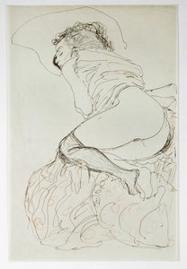 女性ヌード、左を向いている 作： グスタフ・クリムト