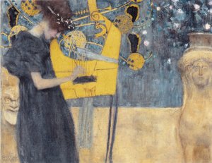 音楽I、1895年。 作： Gustav Klimt