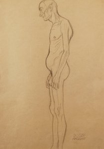 ヌード男;裸の男、 作： Gustav Klimt