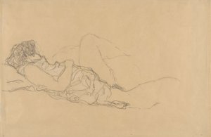 眠る女 作： Gustav Klimt