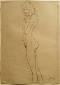 ベートーヴェンフリーズの左ゴルゴンの研究 作： Gustav Klimt