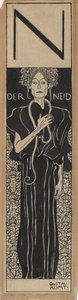 羨望、1898年。 作： Gustav Klimt