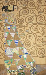 ストクレ フリーズ、詳細: 期待、1905-1909 年。 作： Gustav Klimt