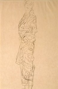 着物姿の女性 作： Gustav Klimt
